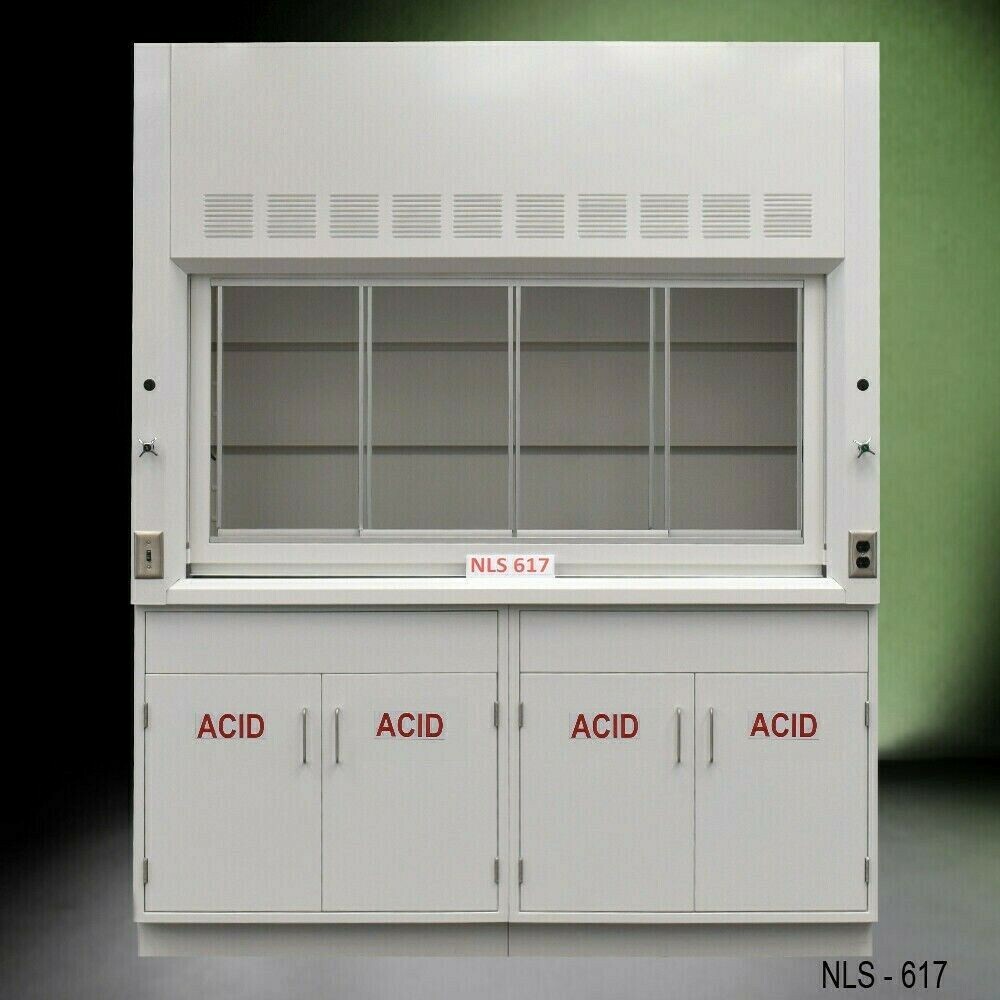 Fisher American 6' Laboratory Fume Hood w/ ACID Storage Cabinets / E1-246