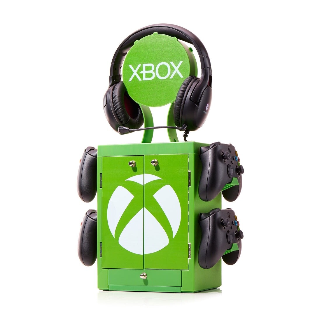 Numskull Official Xbox ‘Green Gaming Locker Controller Holder & Headset Stand