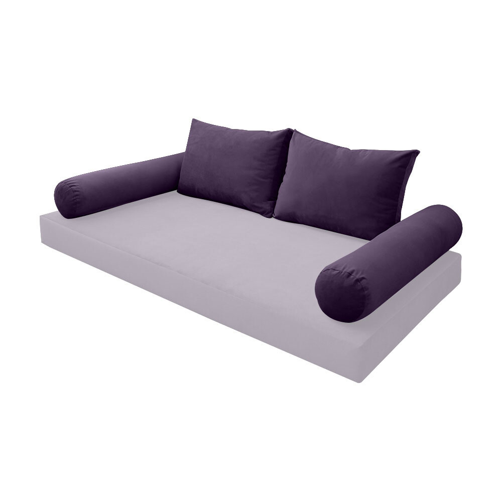 SLIPCOVER ONLY KnifeEdge Twin Style V1 Velvet Indoor Daybed Bolster Pillow AD339