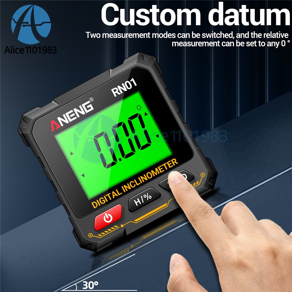 ANENG Magnetic Digital Level Box LCD Angle Finder Protractor Inclinometer Gauge