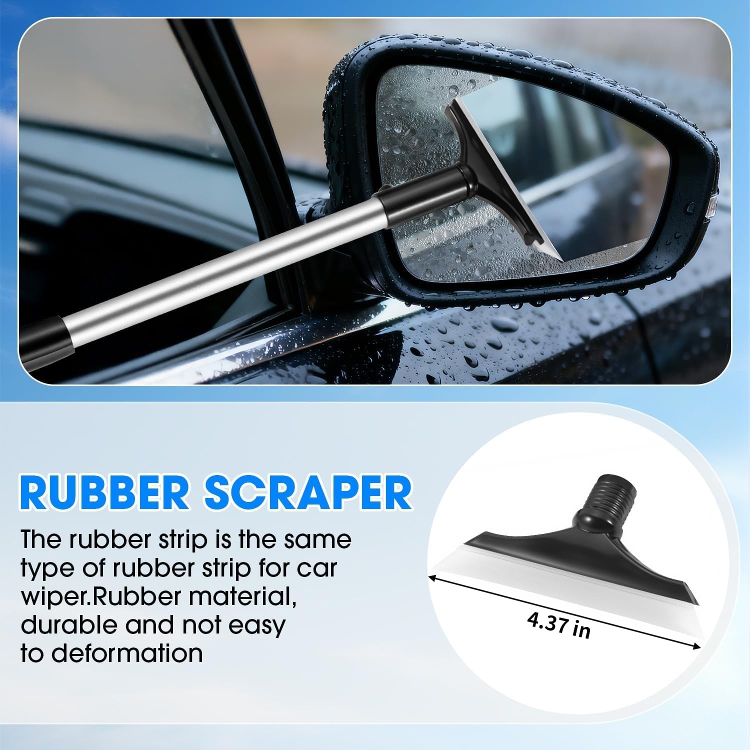 vioview Windshield Cleaner Tool, Car Interior Cleaning Kit with 1 pack, Blue