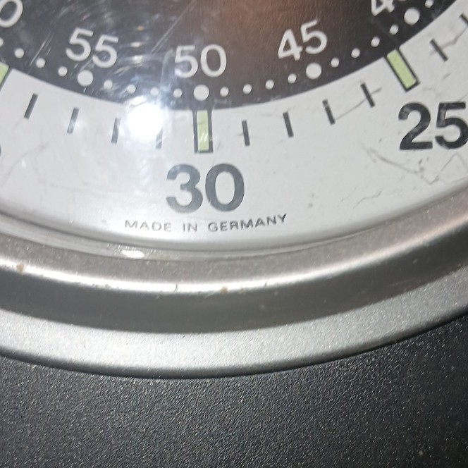 Hanhart Controller Mechanical Stopwatch Metal Plastic Black Silver White