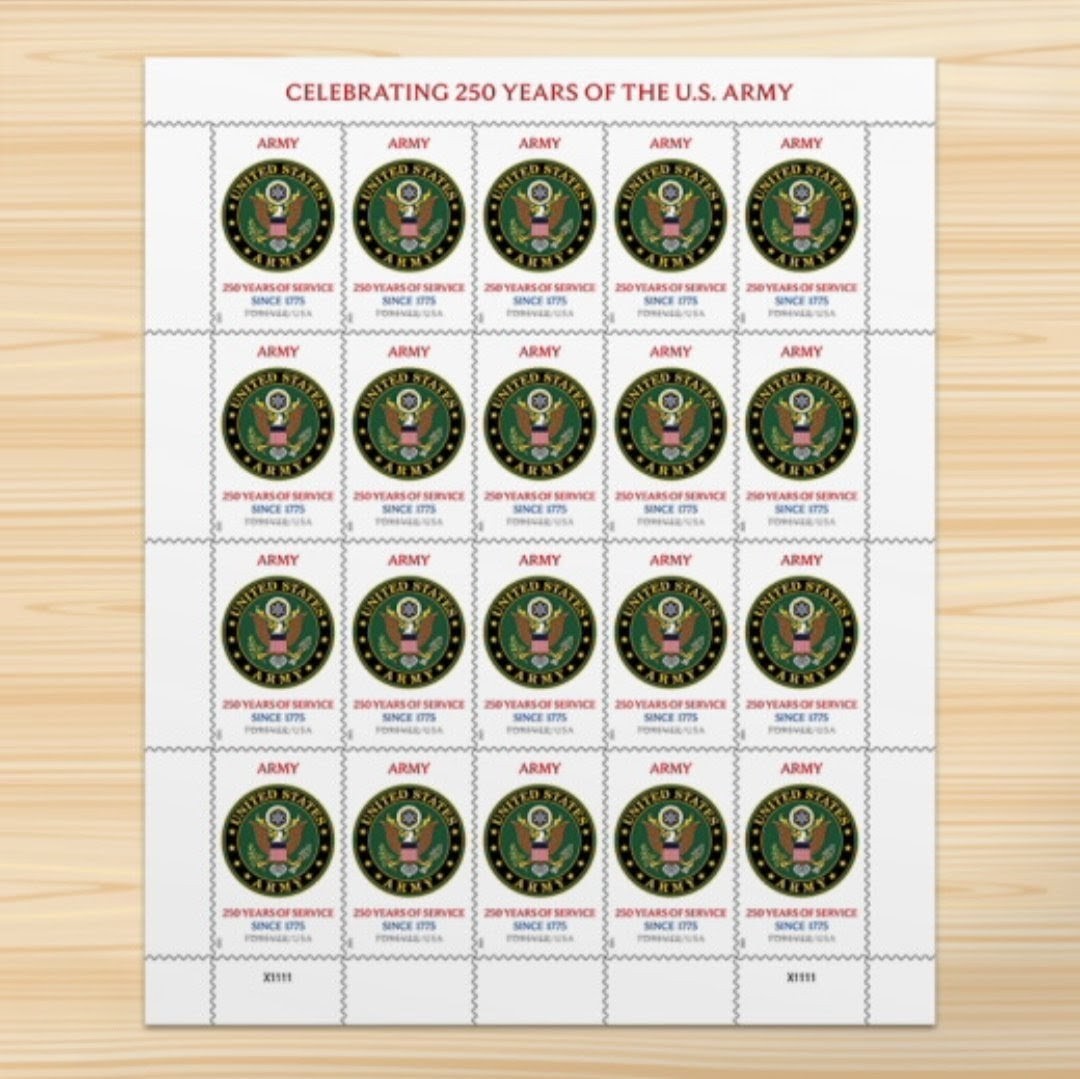 250 Years Of Army Forever USA Stamp Sheet Of 20, Multicolor, 2026