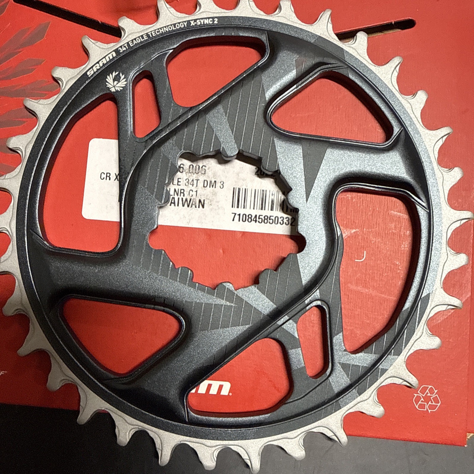 Sram Eagle 12 Speed Chainring 3mm Offset 34t 3 Bolt Spider (9479-60)
