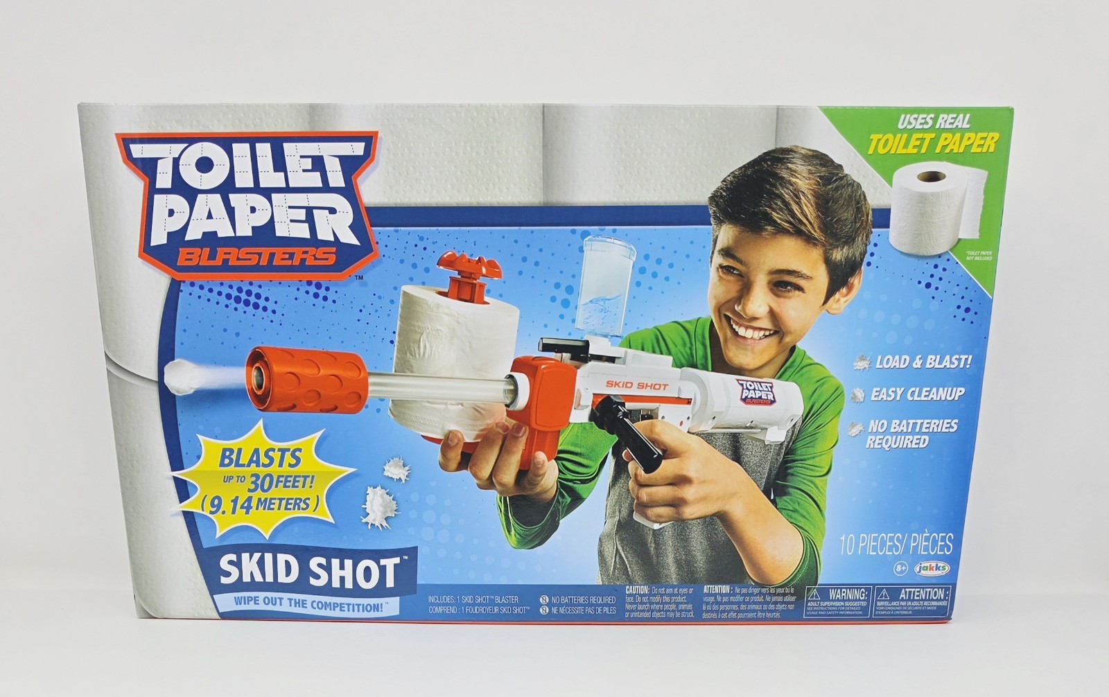 Jakks Toilet Paper Blaster Skid Shot Toy Gun 2018 Blasts Up To 30ft -  SEALED