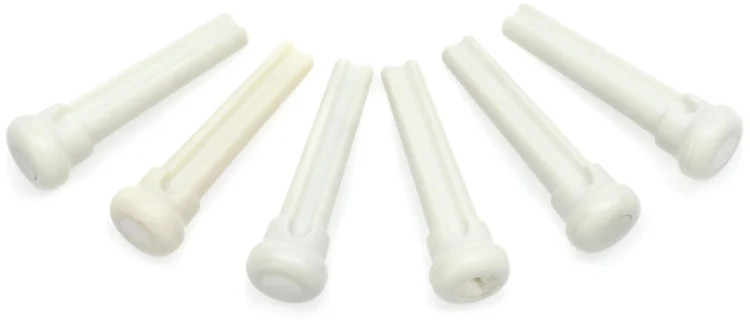 Graph Tech PP-1044-00 TUSQ Presentation Style Bridge Pin Set - White with 4mm