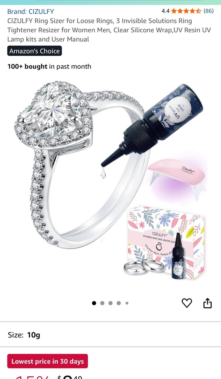 Cizulfy Invisible Ring Size Glue.