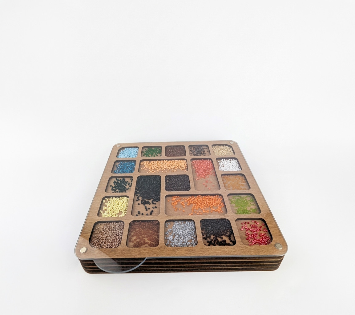 Beads Storage Box Big, Bead Organizer Tray 8*8in