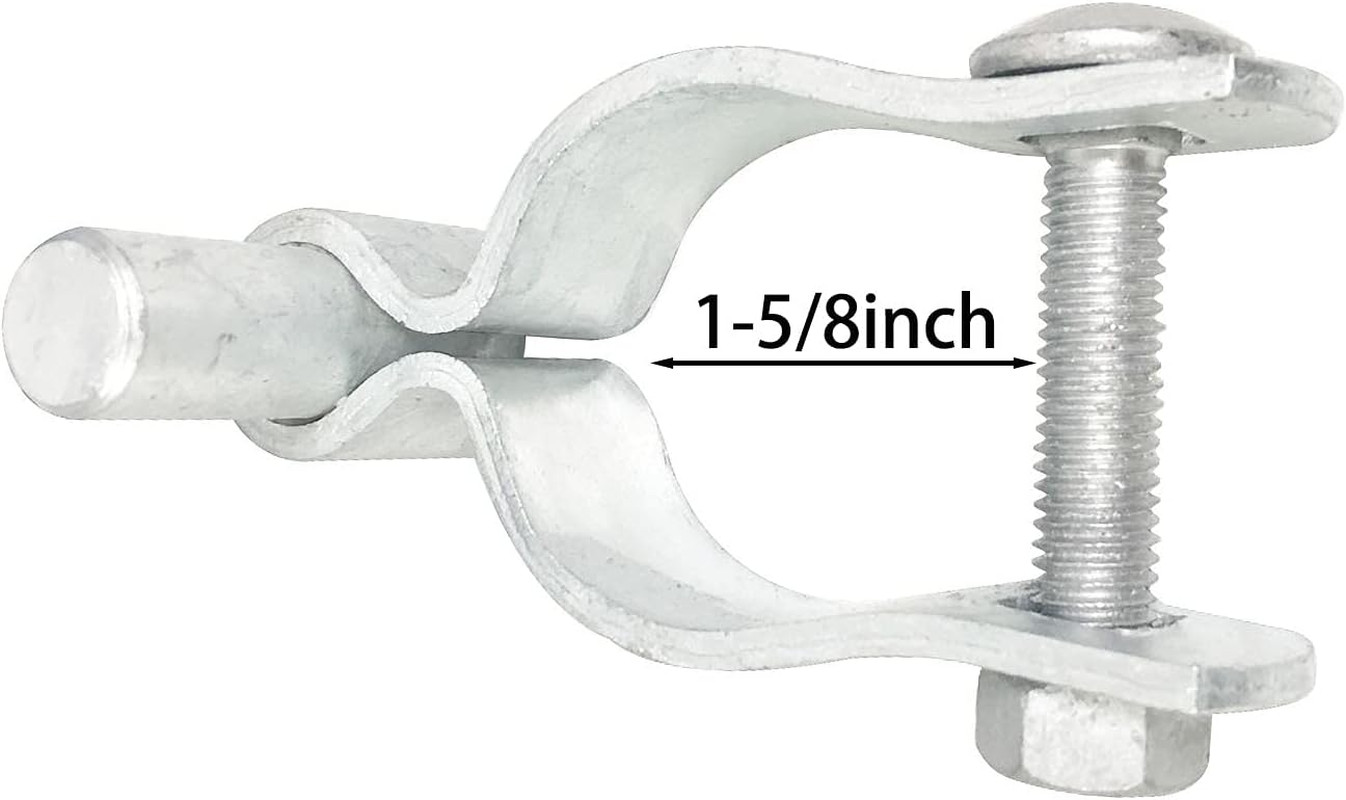 2 Pack Chain Link Fence Gate Post Hinge - Use for outside Diameter Post/Pipe - G