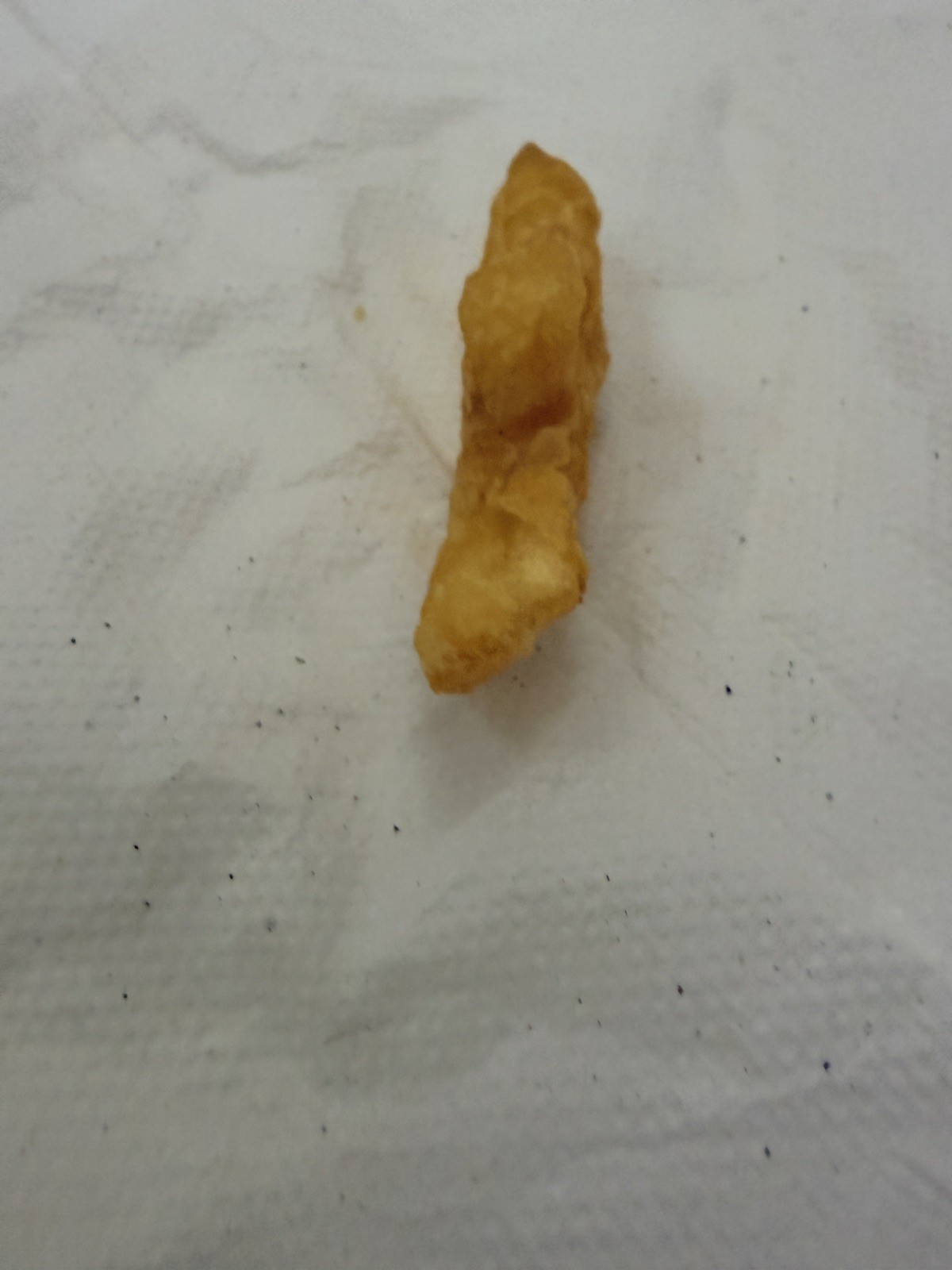 french fry shaped as a boat it is small and yellow