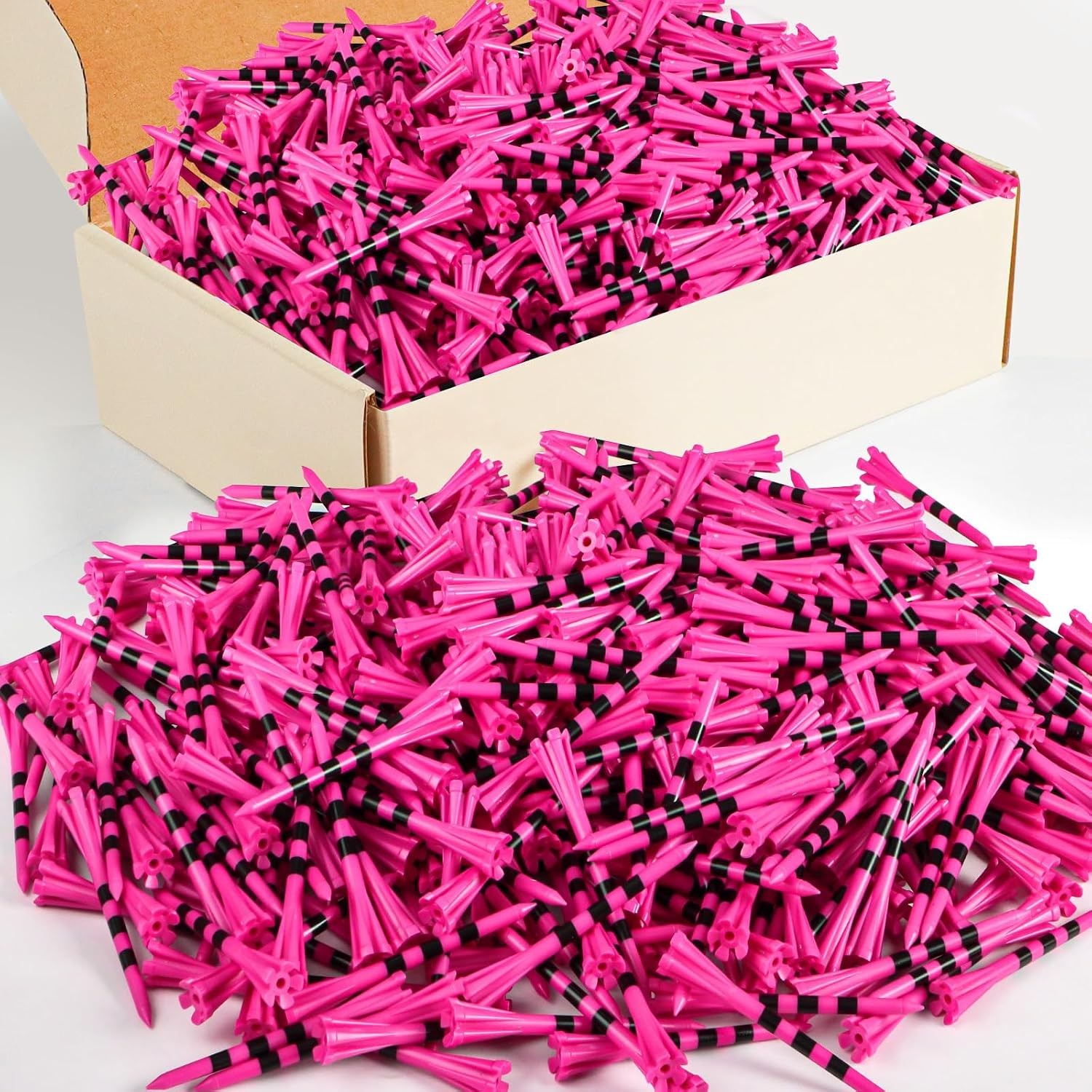 Unbreakable Plastic Golf Tees with Consistent Height Value Pack 500/1000