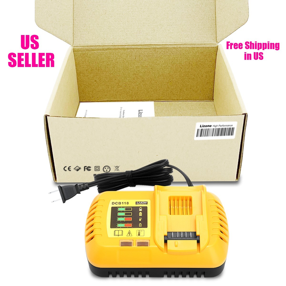 DCB118 Fast Charge For Dewalt 20V/60V MAX Lithium-ion Battery Rapid Chargers
