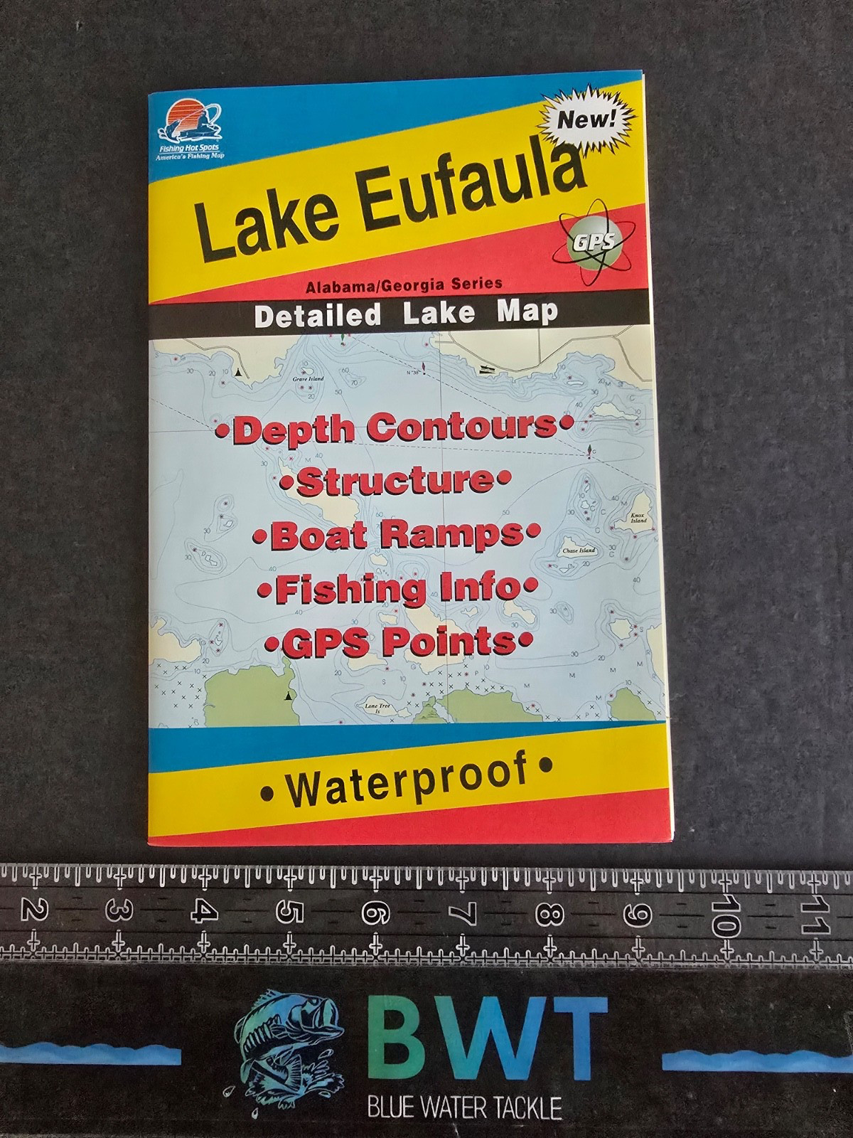 Lake Eufaula, AL/GA - Lake Map *New* Fishing/Fishing House Decor