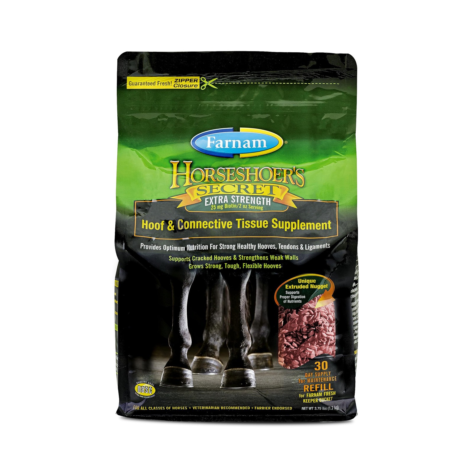 Horseshoer's Secret 375 lbs Hoof Health Supplement Biotin Connective Tissue S...