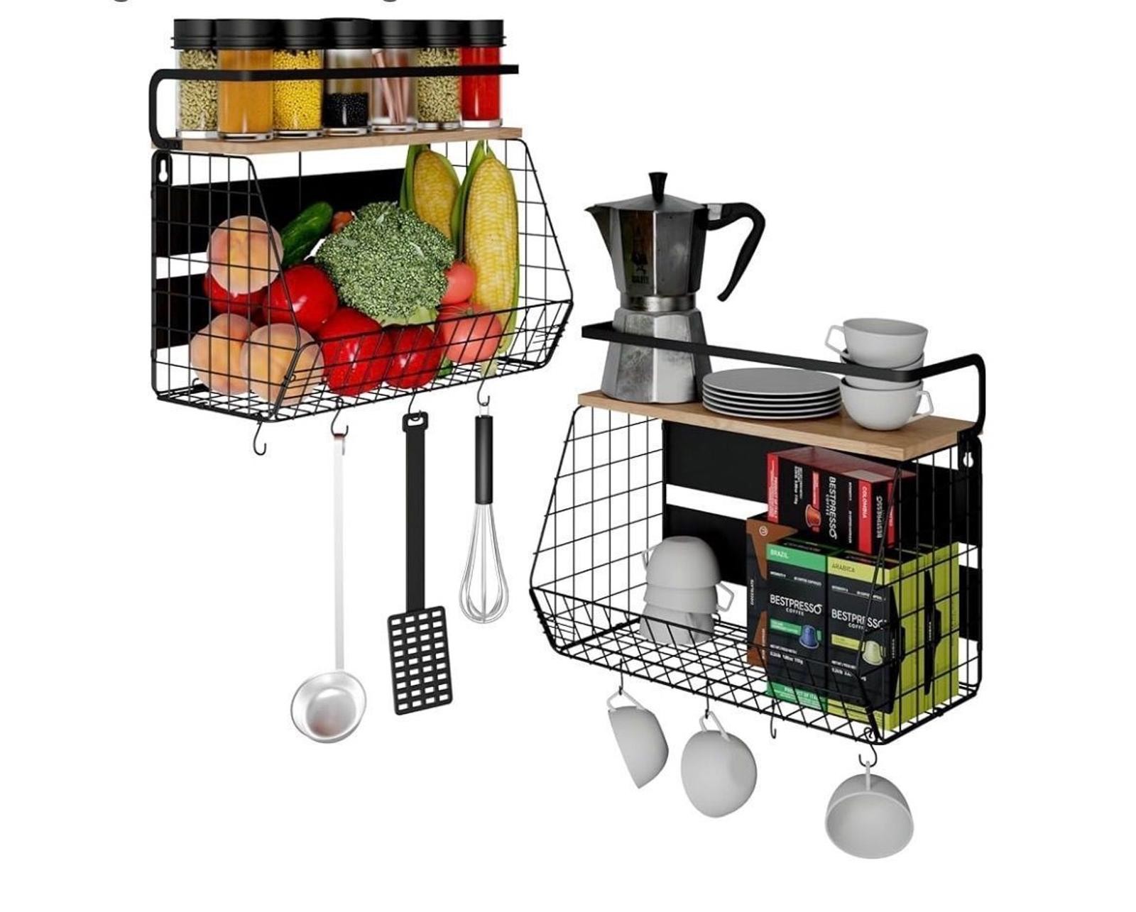 HomeRanch Set of 2 Magnetic Fridge Shelves:k100