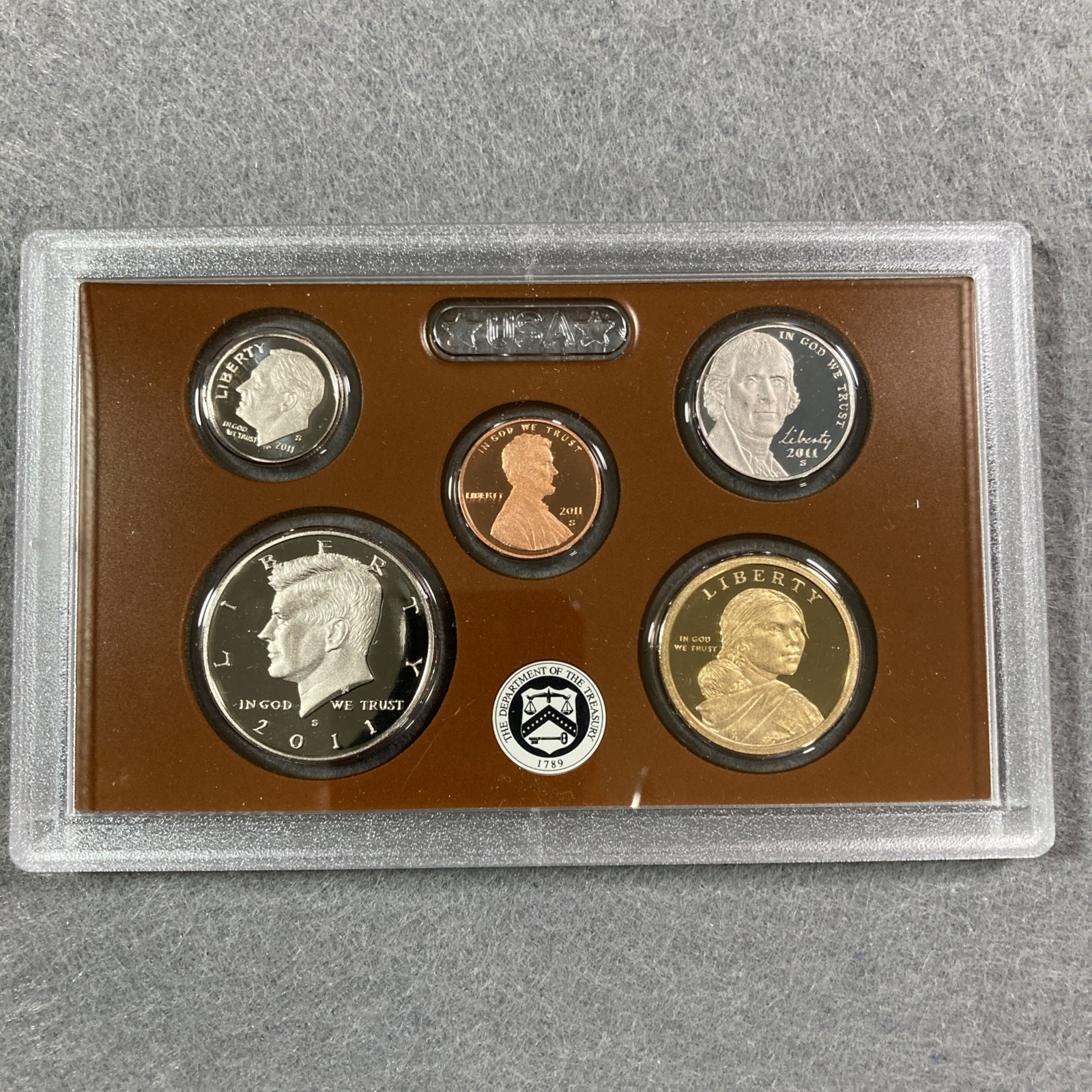 2011 us mint proof set- 14 coin w/ original box & coa