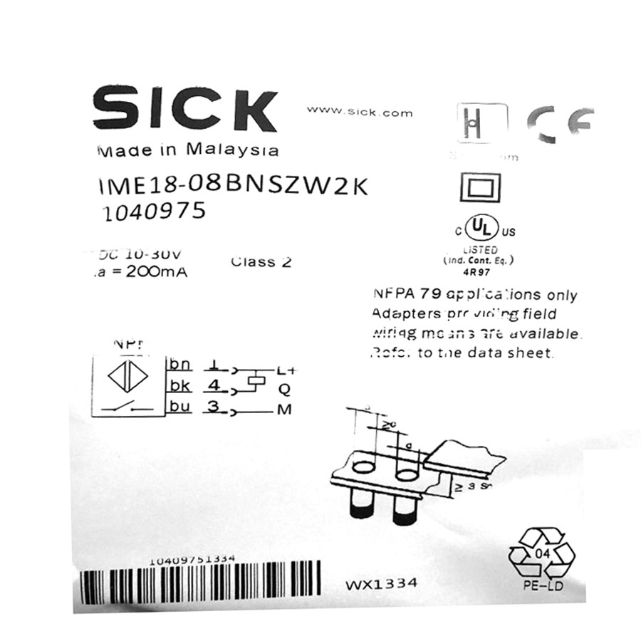 SICK  IME18-08BNSZW2K  Inductive proximity sensors ,NPN ,New✦Kd