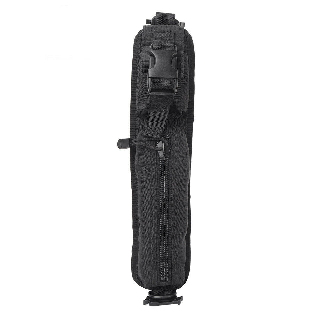 2 pcs Black Tactical Backpack Shoulder Strap Bag Molle Accessory Pouch Outdoor