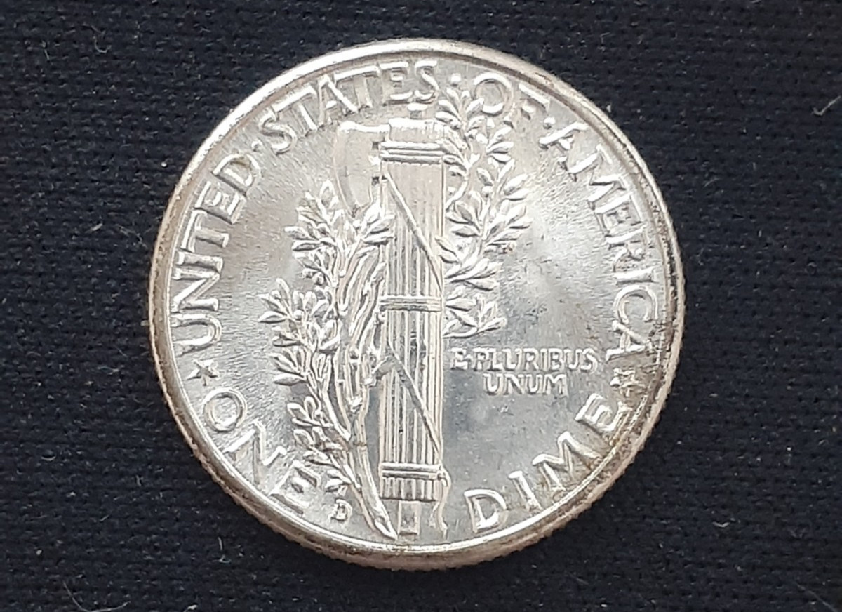 1943 D MERCURY DIME UNCIRCULATED