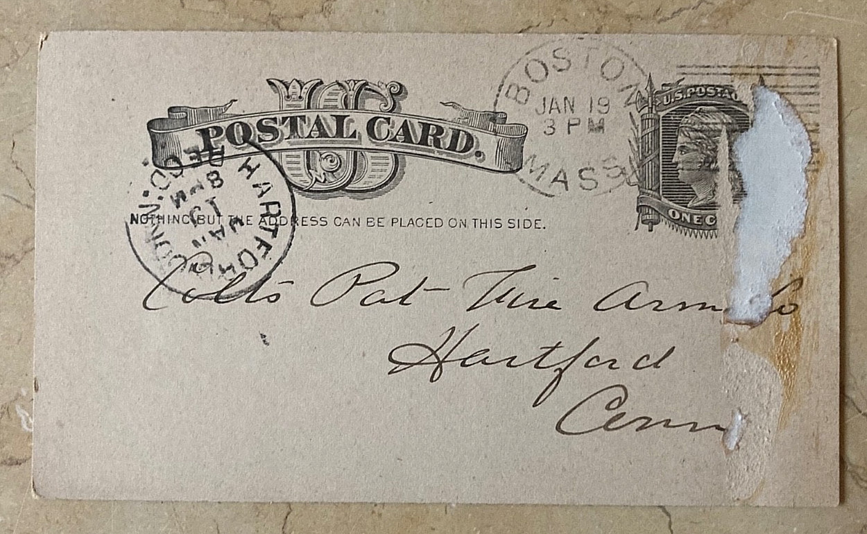 RARE! COLT'S PATENT FIRE ARMS MFG.  1883 BREECH LOAD SHOTGUN 30 12 8 ORDER CARD