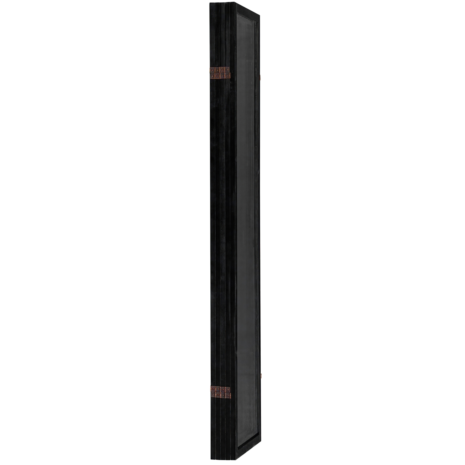 6 ft. Tall Clear Plastic Partition Black 5 Panel