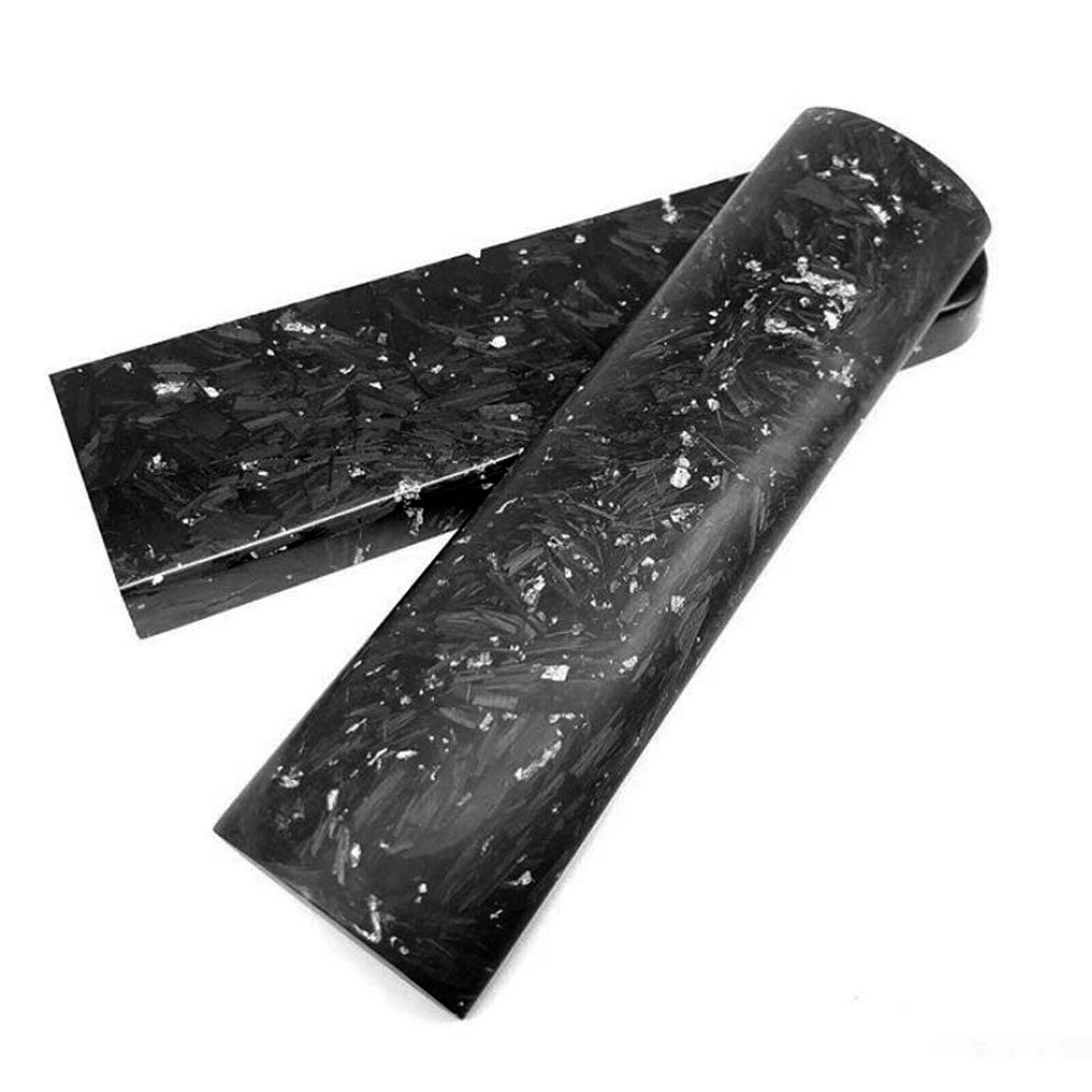 Marble Carbon Fiber CF& Silver Powder DIY Knife Handle Material Patch Tool Blank