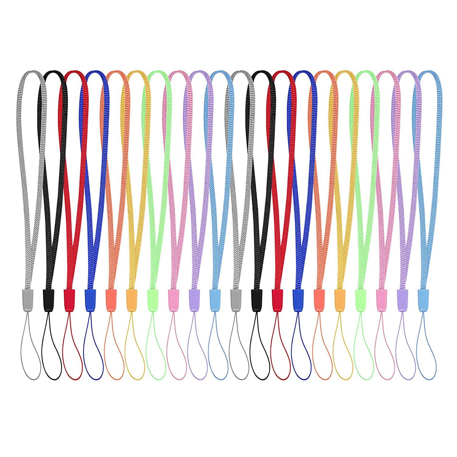 80 Pack 7 Inch Wrist Lanyard Strap String for USB Flash Drives Keys Keychains