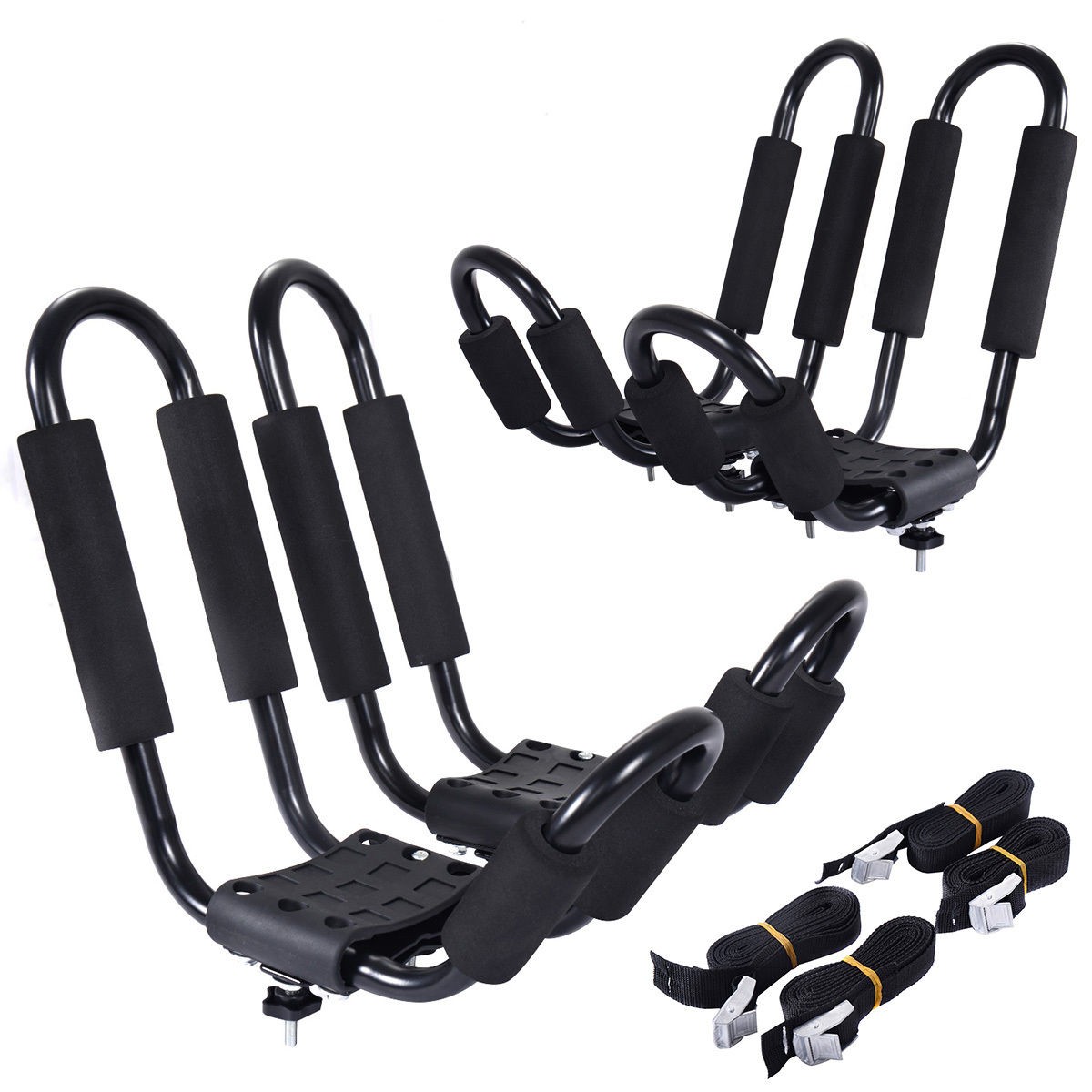 2 Pair Canoe Boat Kayak Roof Rack Car SUV Truck Top Carrier J Cross Bar