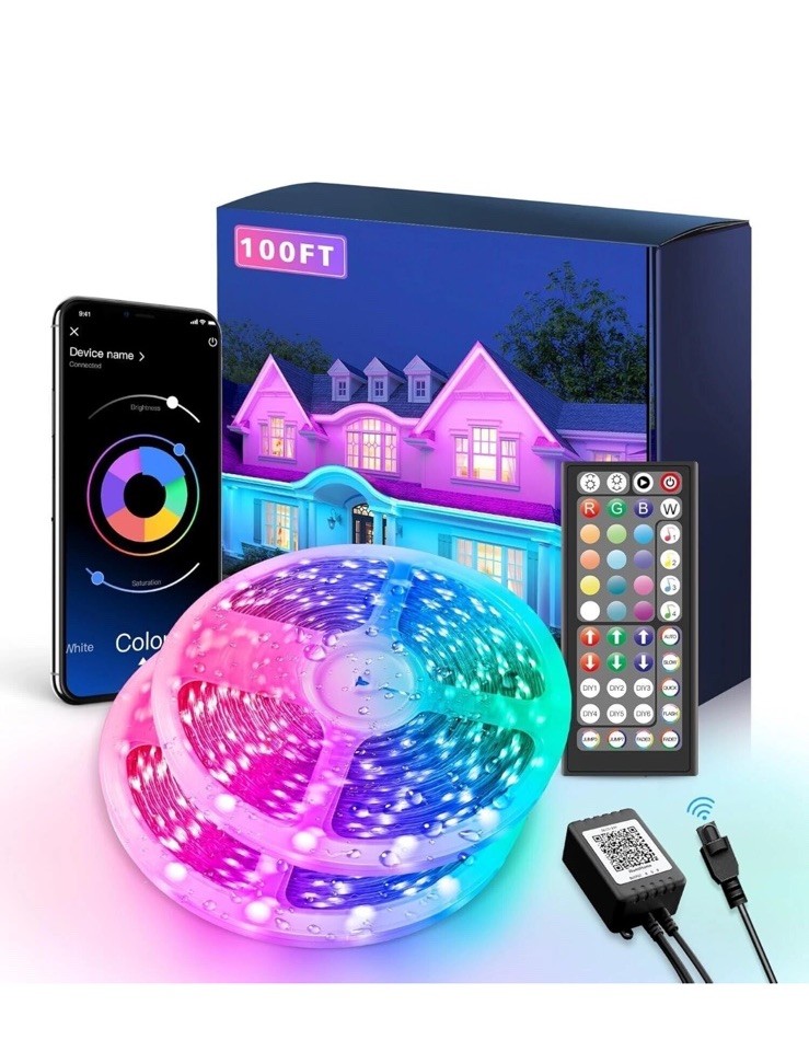 2x!  MuliVid Waterproof LED Strip Lights 200ft  IP65 App Control Music Sync Easy