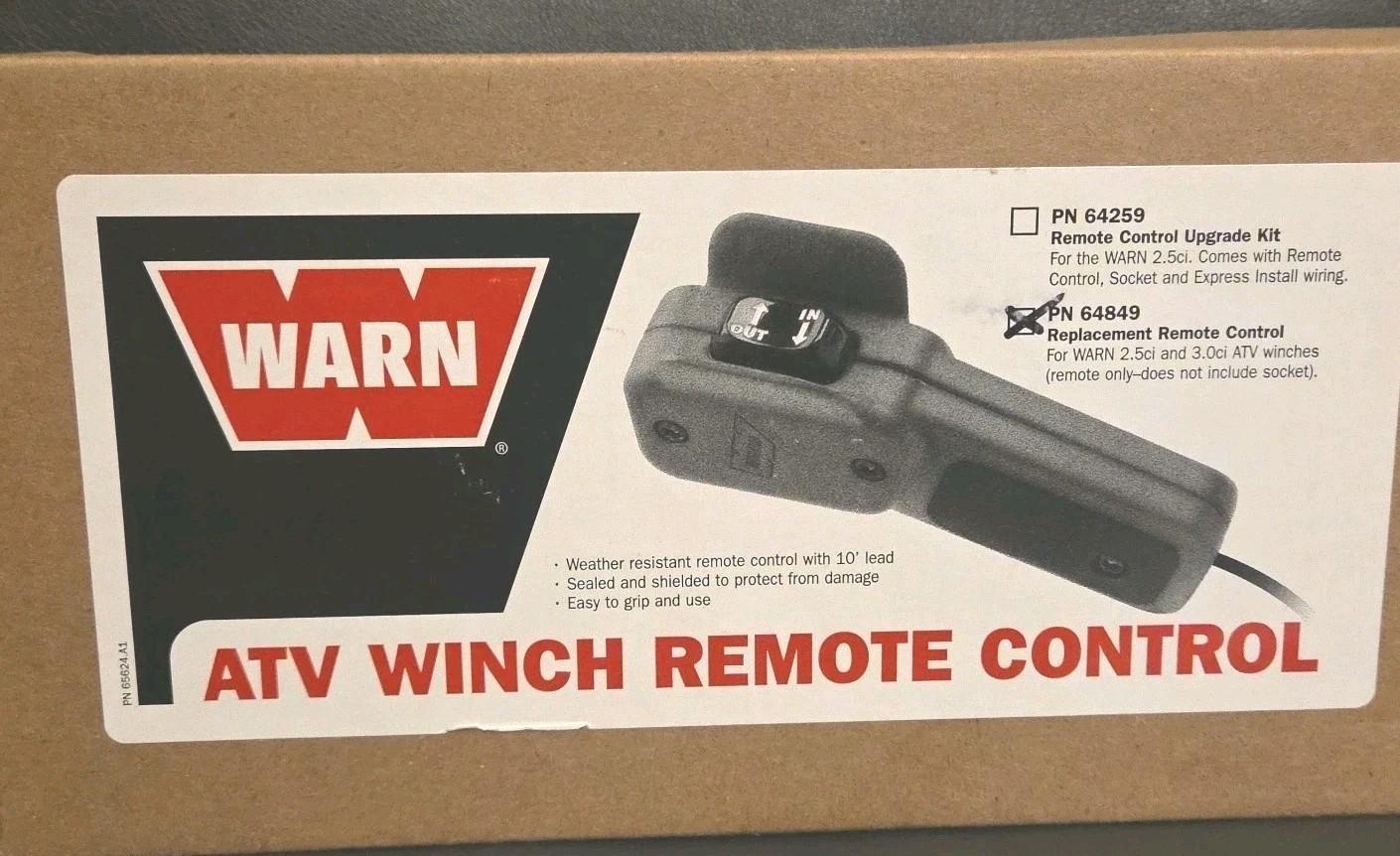 Warn PN 64849 ATV Winch Remote Control Replacement New Inner Sealed Pack