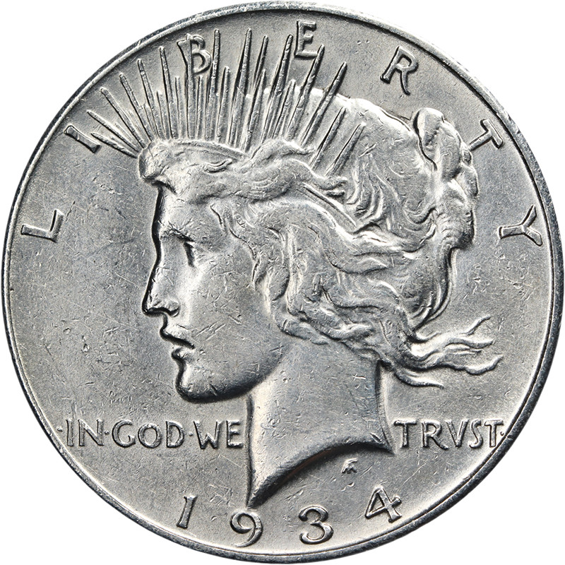 1934-S Peace Dollar Nice AU/BU Nice Eye Appeal Nice Strike
