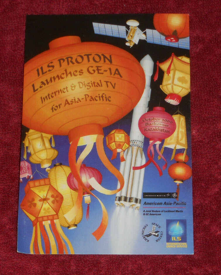 2000 ILS Proton Americom Asia-Pacific Lockheed GE-1A Satellite Launch Sticker