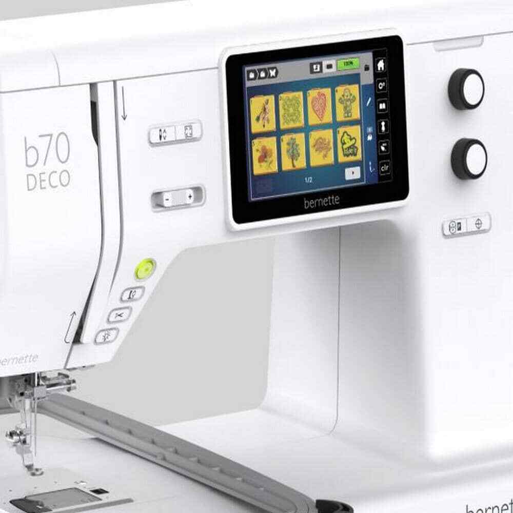 Bernette B70 10" x 6" Embroidery Machine with 123 Spools & 200+ Accessories