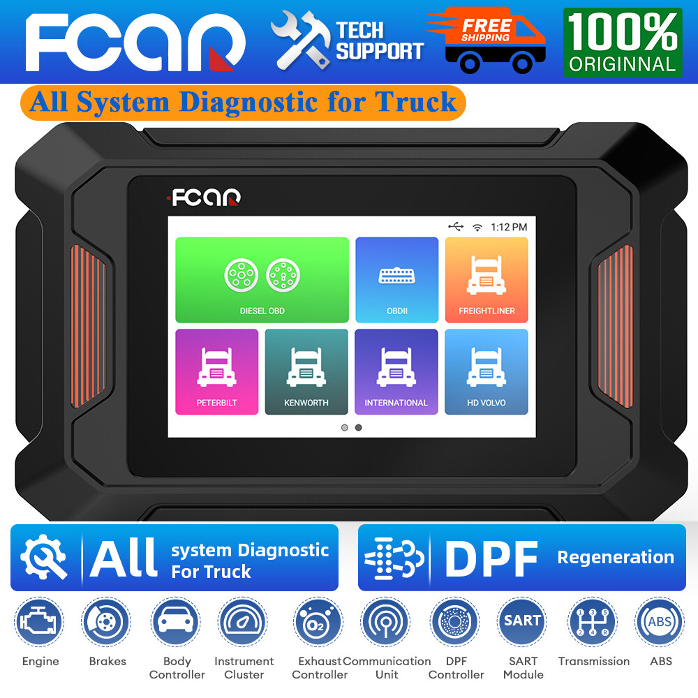 FCAR F801 Heavy Duty Truck All Systen Diagnostic Tool Oil DPF Regen OBD2 Scanner