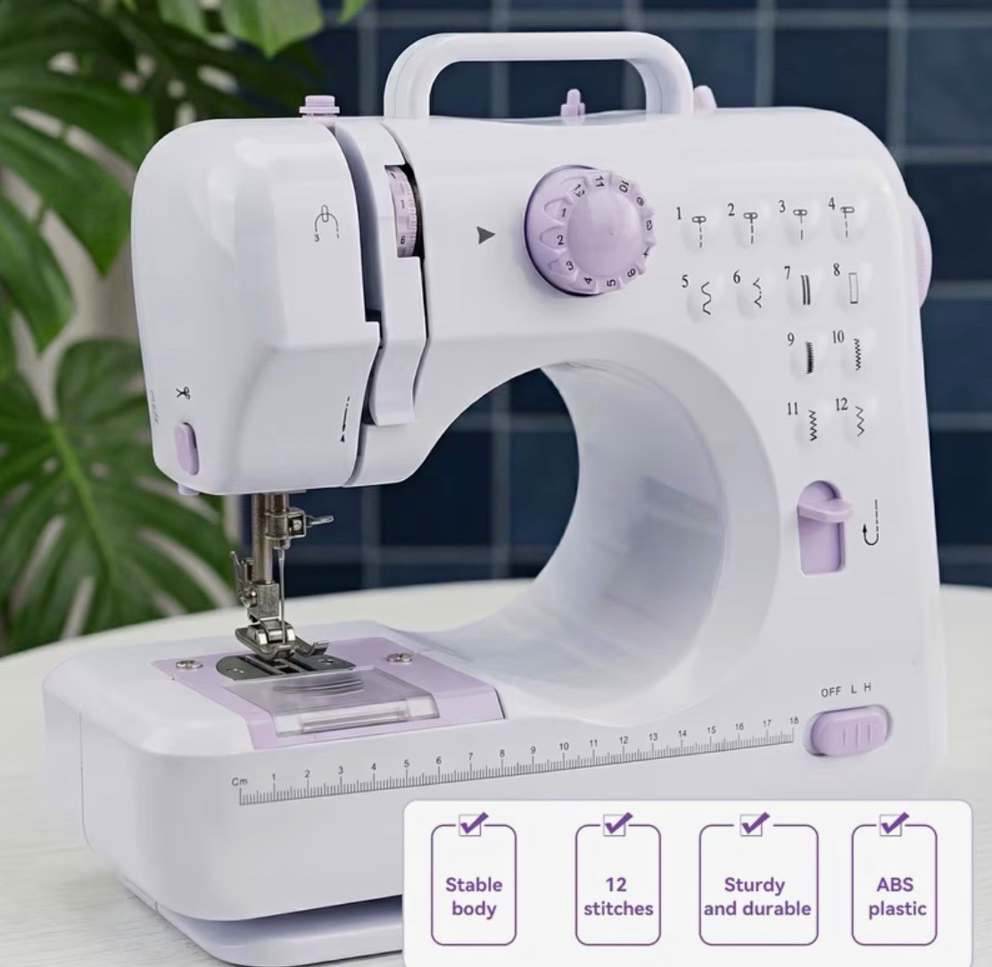 Mini Electric Sewing Machine 12 Stitch w/ Extension Table Foot Pedal Portable