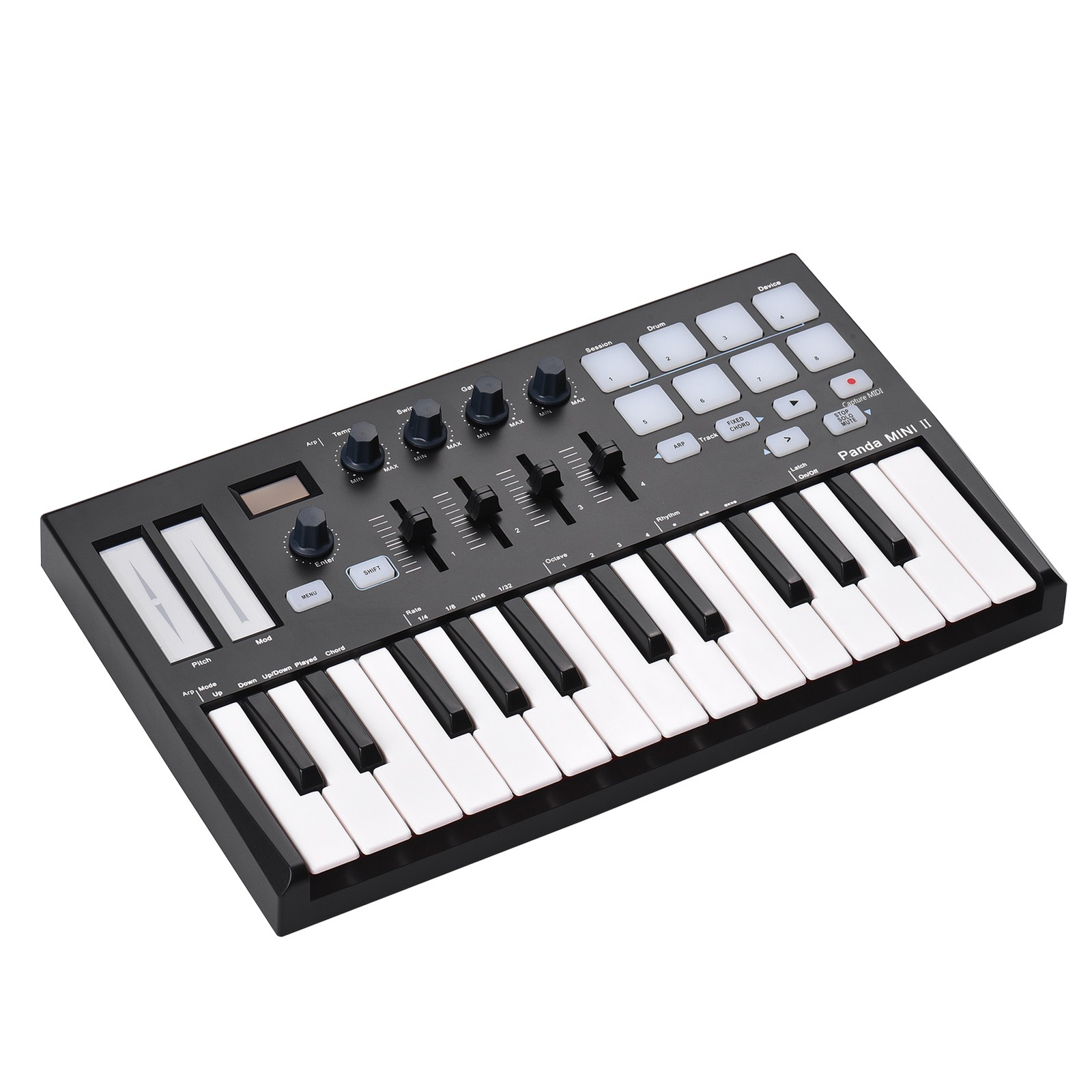 WORLDE Panda MINI II Portable 25-Key USB MIDI Keyboard Controller With 8 RG TOVC