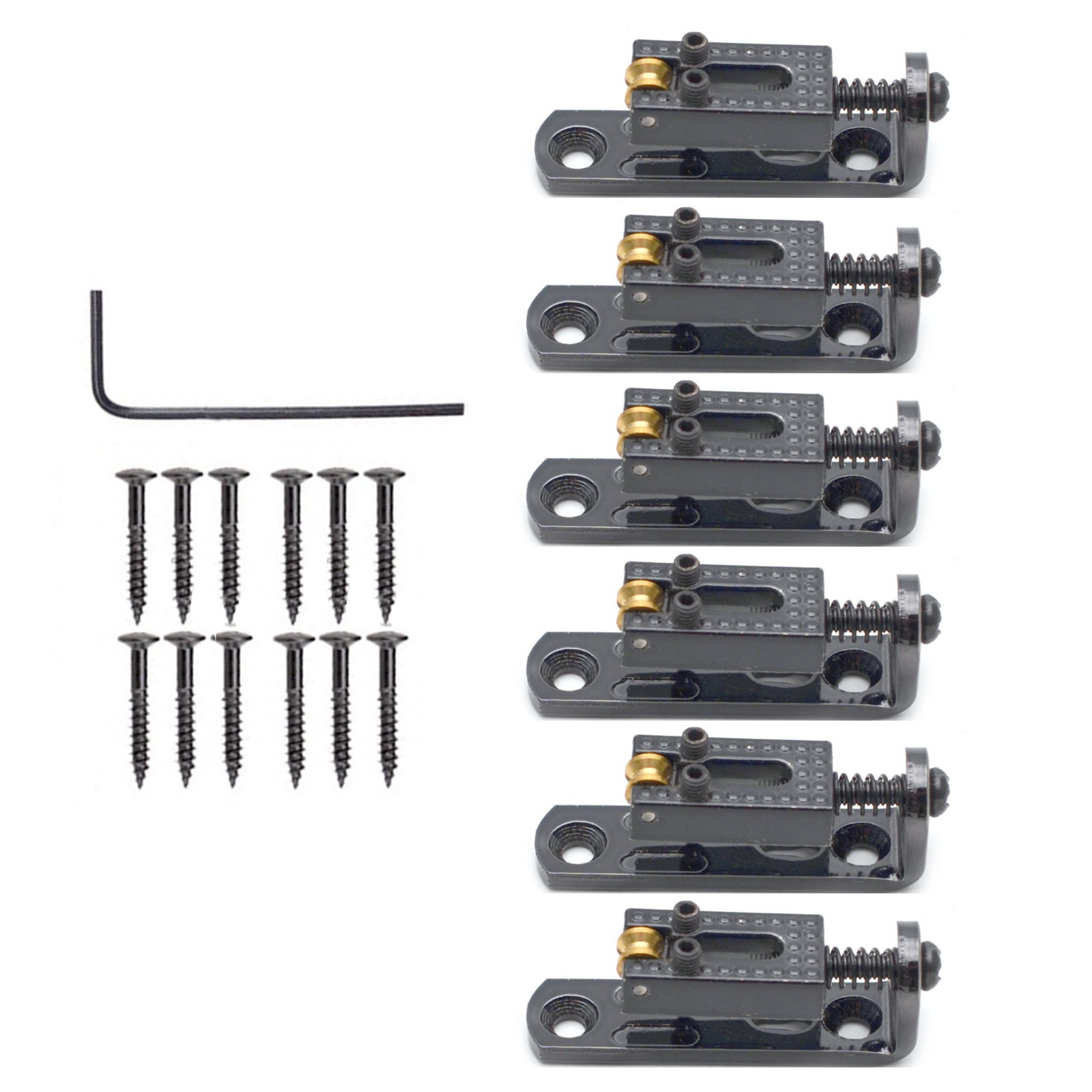 Black Durable Single Roller Metal Bridge For 3-8 String Guitar Cigar Box Banjo