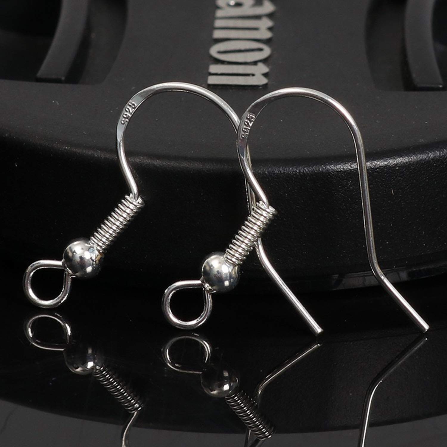 100 Pcs 925 Sterling Silver Earring Hooks with Backs