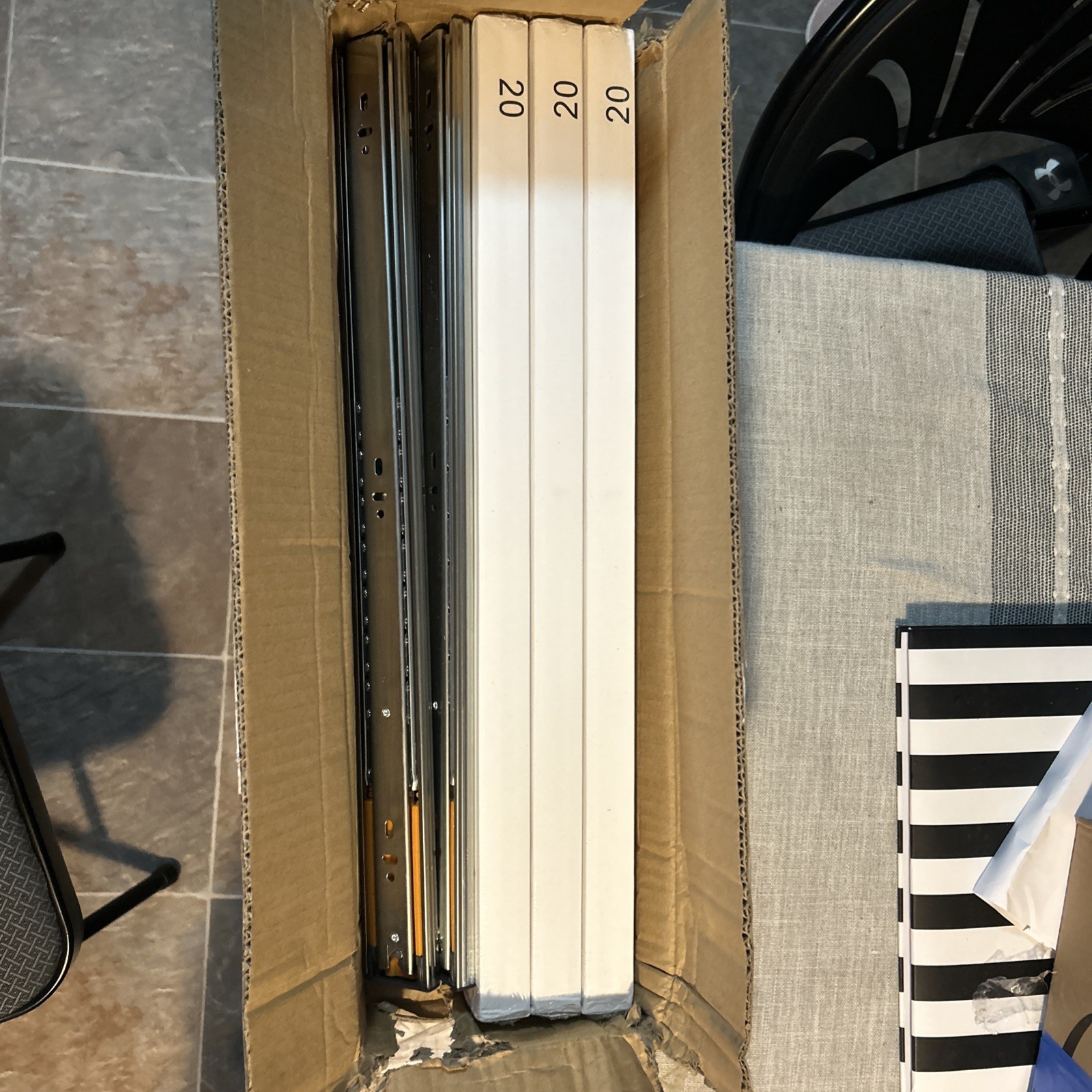 4 Pairs 20 Inch Soft Close Drawer Slides