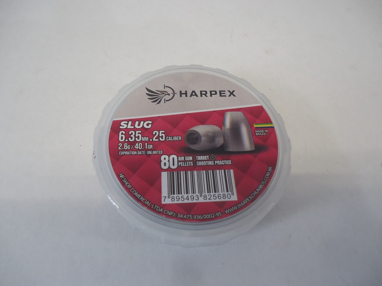HARPEX Slug 80 Count 6.35mm .25 Caliber Premium Airgun Pellets