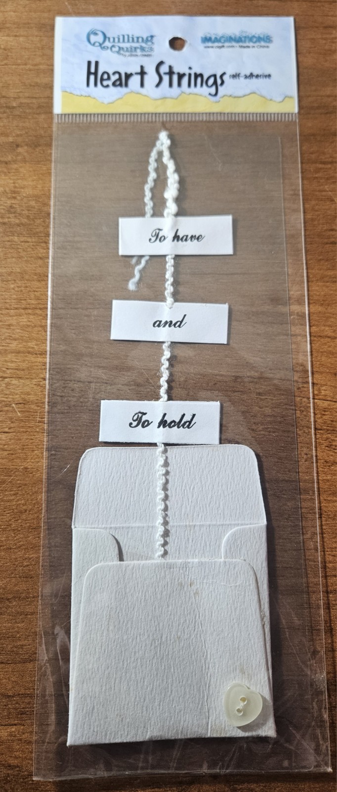 Creative Imagination Quilling Quirks Heart Strings Wedding  2 Have & 2 Hold