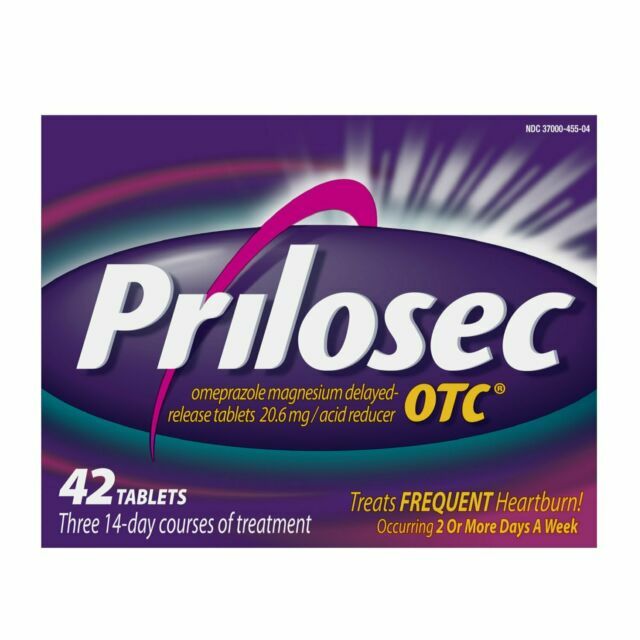 Prilosec OTC 20 mg Treats Frequent Heartburn, 42 count