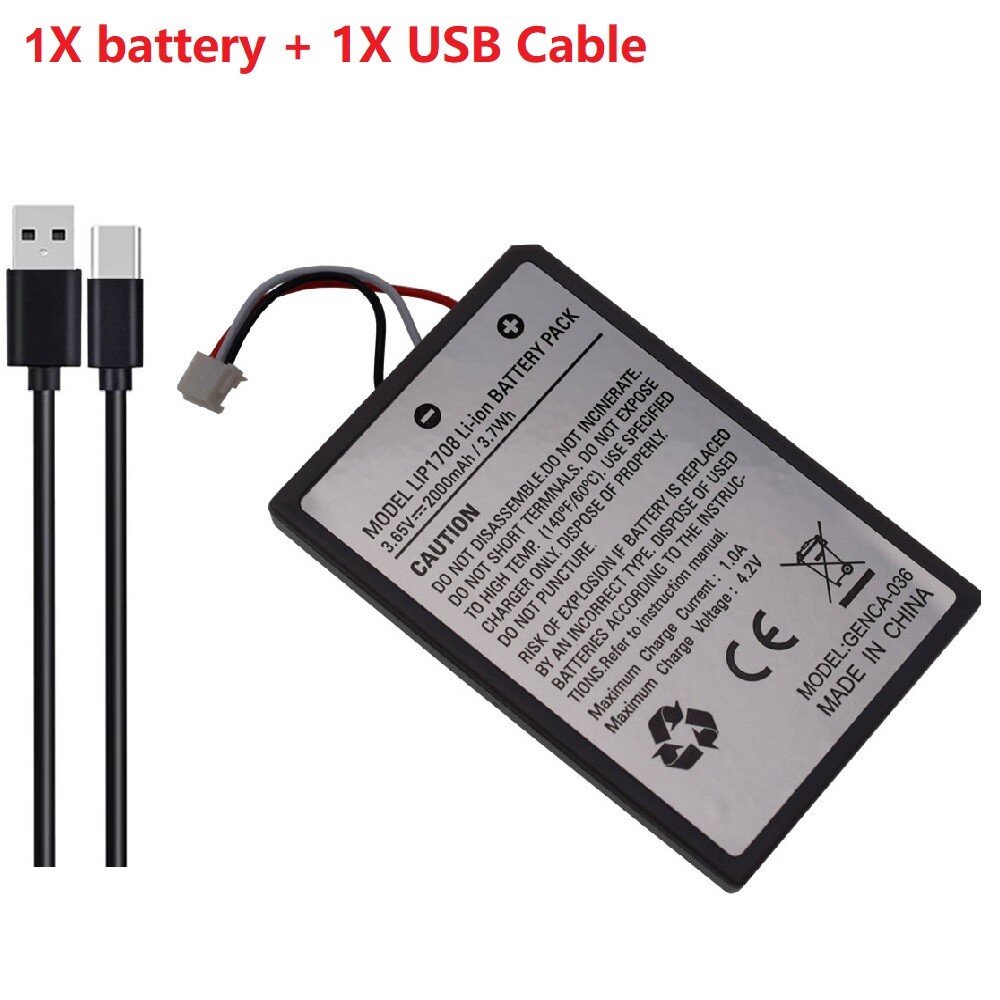 2.0Ah PS5 Battery + USB Charging Cable For Sony PS5 Playstation 5 Controller