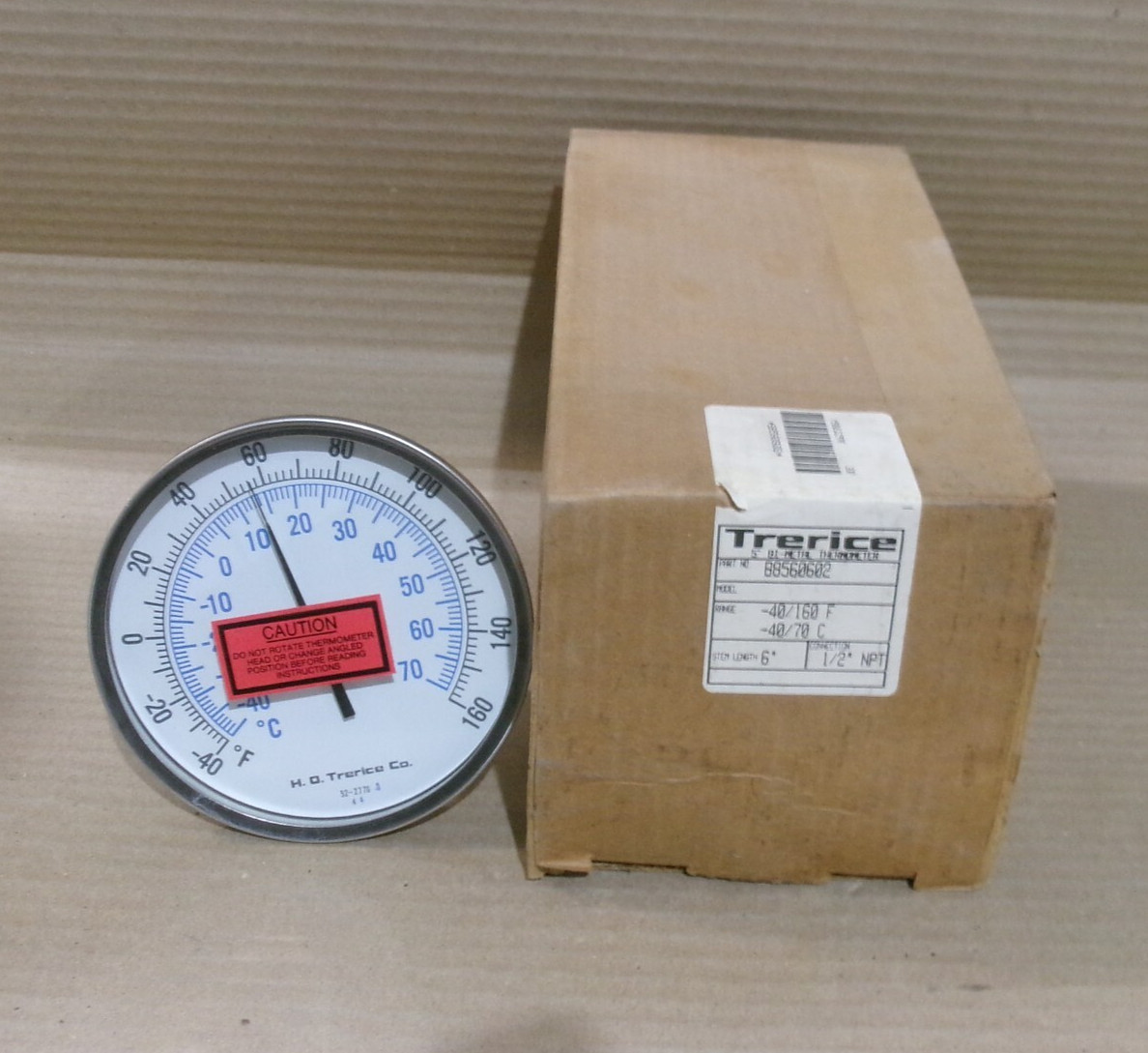 New Trerice B8560602 5" Bi-Metal Thermometer AK