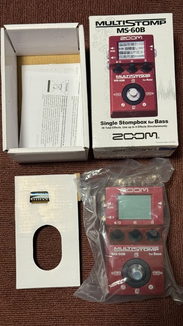 Zoom MS-60B MultiStomp Bass Effects Pedal Multi-Effect Used