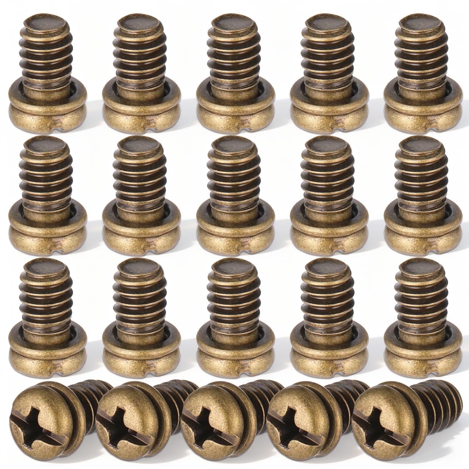 20Pcs Ceiling Fan Blade Screws, 1/4-20 x 3/8 Pan Head Phillips Machine Screws...