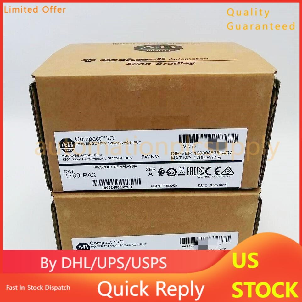New Factory Sealed AB 1769-PA2 /A CompactLogix AC Power Supply 1769PA2 Free ship