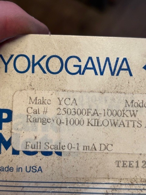250300FA-1000KW YOKOGAWA PANEL METER