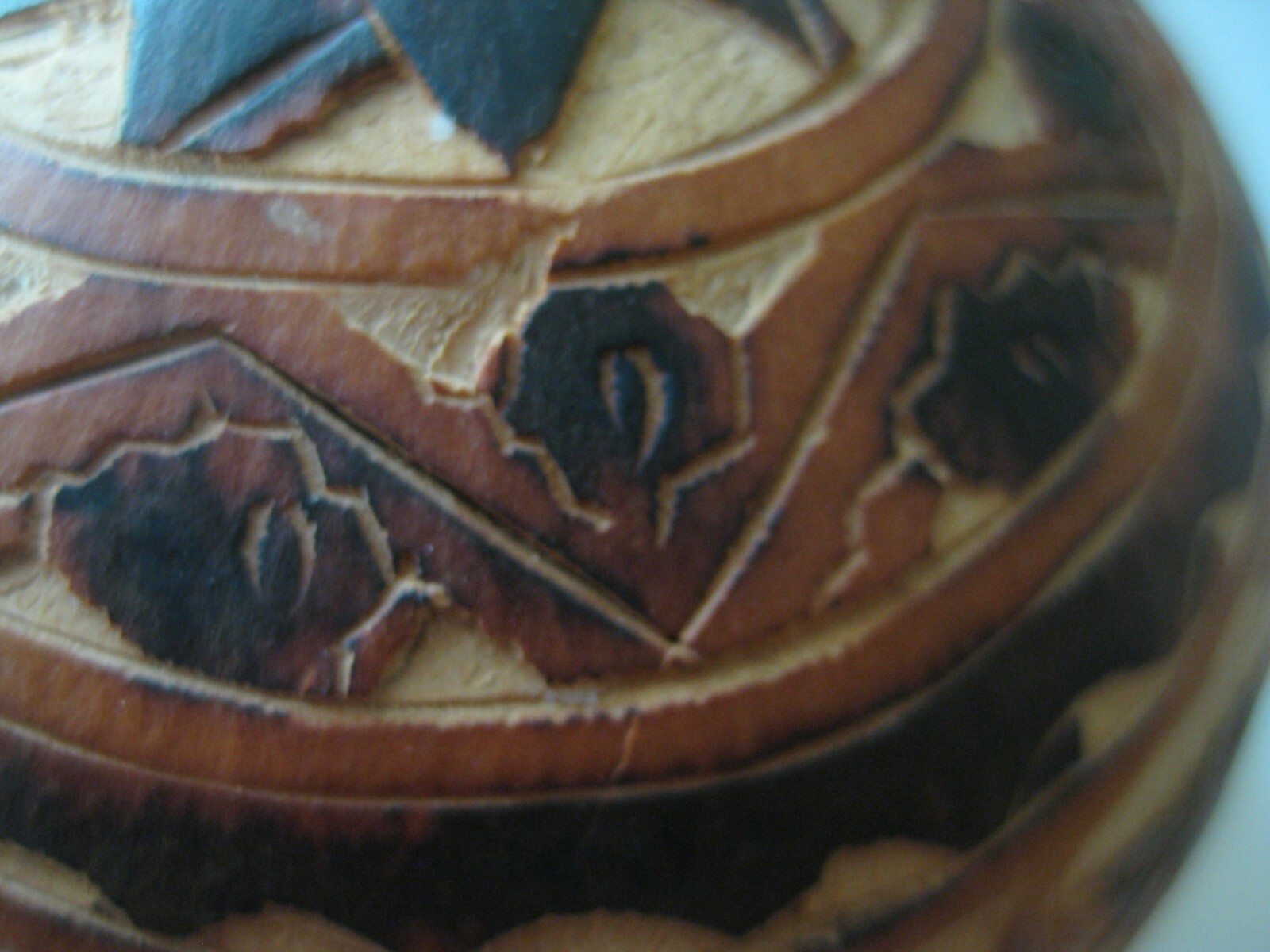 Peruvian Traditional Hand Carved Folk Art Gourd Mate Storyteller Llamas & Keeper