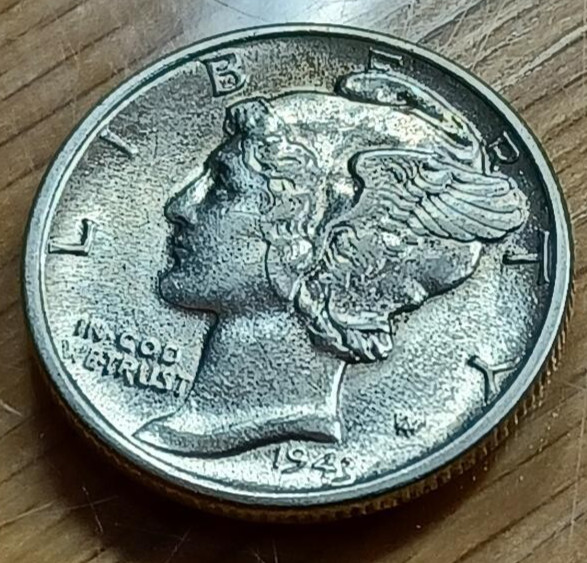 1943 10C FB Mercury Dime